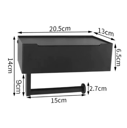 Lisslune | Multifunctional Toilet Paper Holder Aristo – Luxury Stainless Steel Design with Storage Compartment