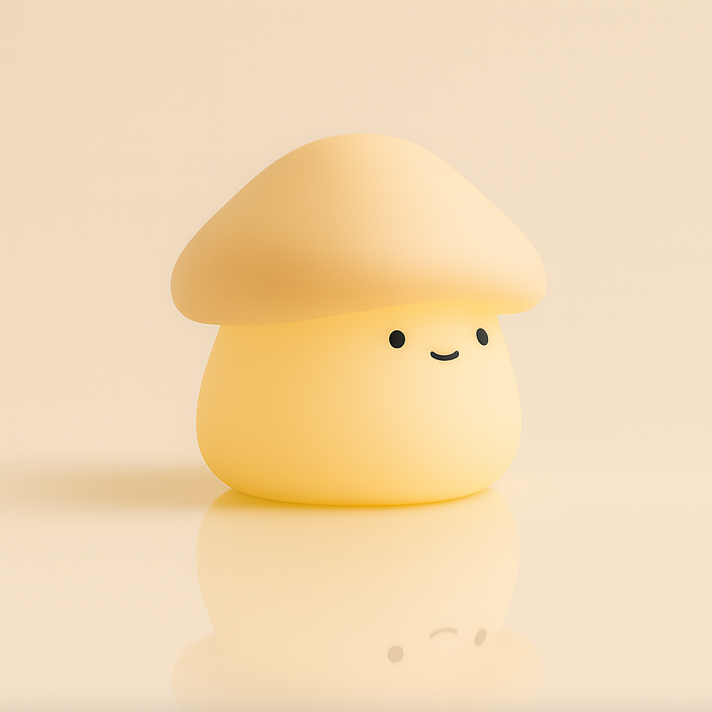 Lisslune | Paddie Mushroom Night Light – Soft Silicone Lamp for Kids