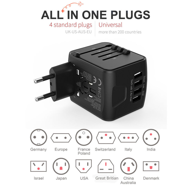 Lisslune | Ultimate Travel Power Hub: All-in-One Universal Adapter