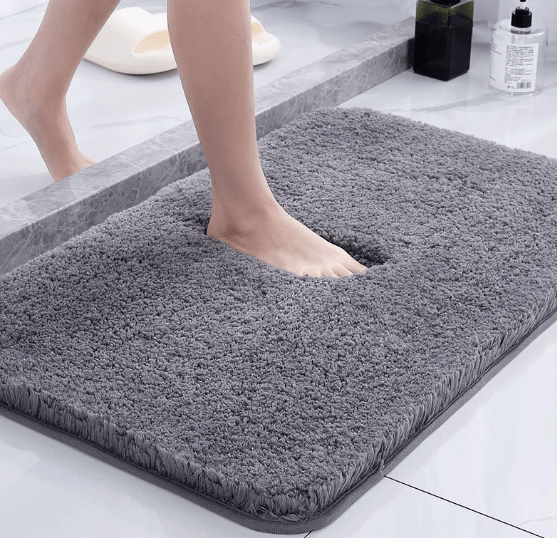 Lisslune | Extra thick microfiber bath mat with anti-slip bottom
