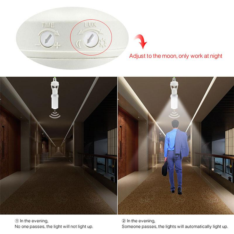 Lisslune | 360 Rotating Motion Sensor Socket Switch Led Bulb Base