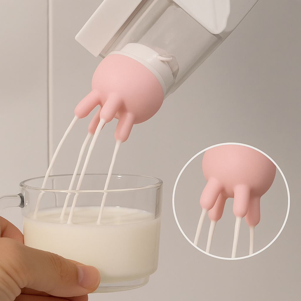 Lisslune | Spill Prevention Reusable Cow Milk Pourer Lids