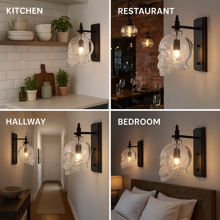 Lisslune | Gothic Skull Bottle Retro Wall Lamp