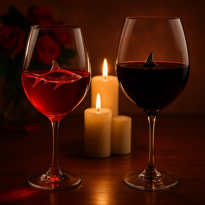 Lisslune | Built-in Shark Sea Wine Glasses