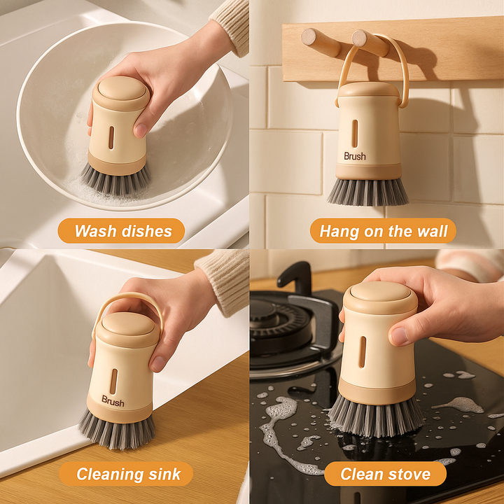 Lisslune | Quick Wash Ergonomic Dishwashing Brush