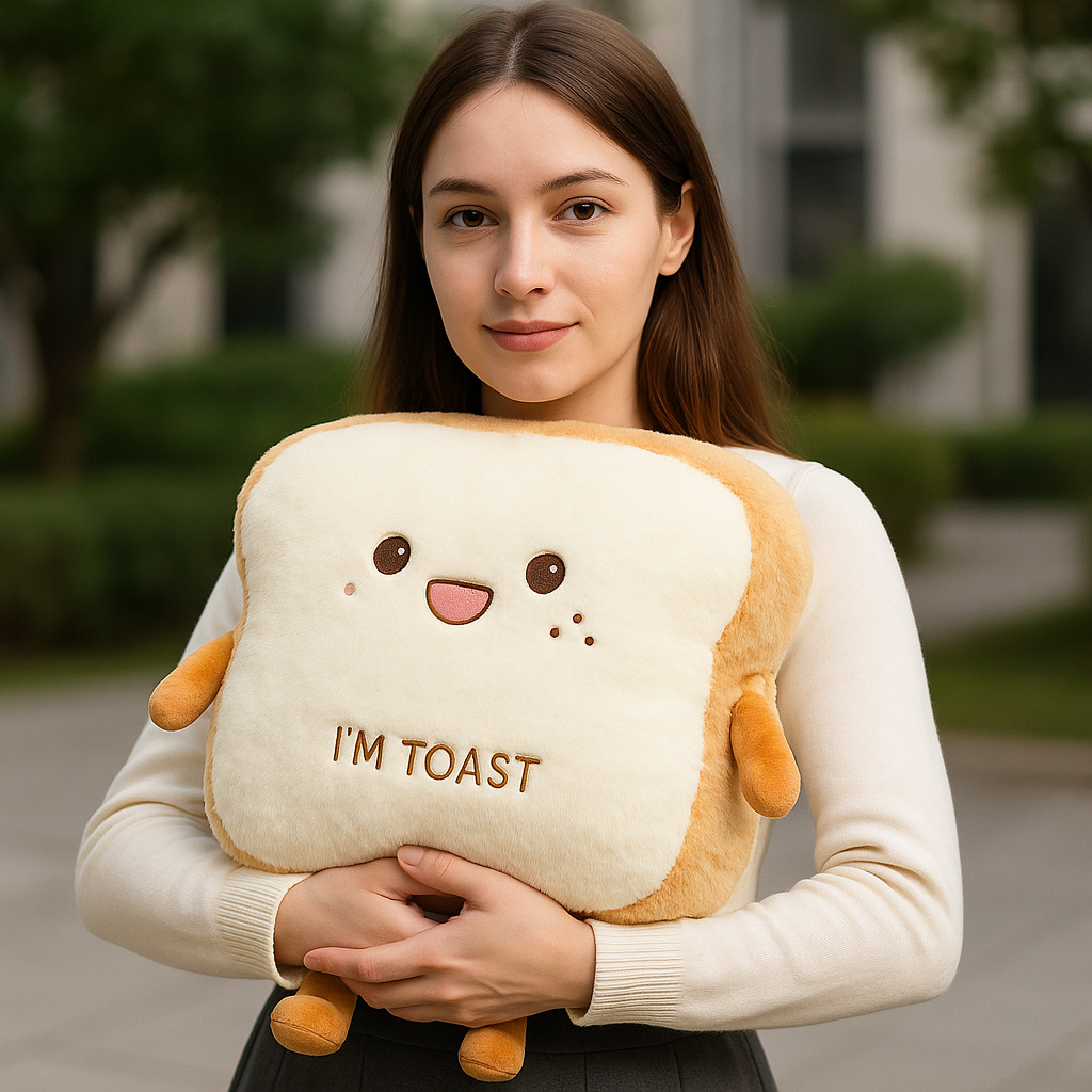 Skorter | Plush Toast Bread Ultra Soft Hand Warmer Pillow