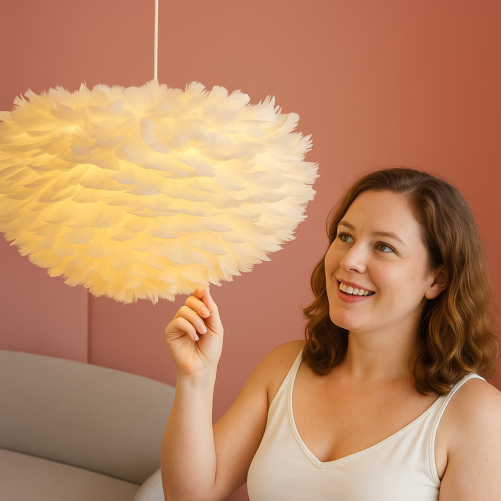 Lisslune | Cloud Like Realistic Feather Chandelier