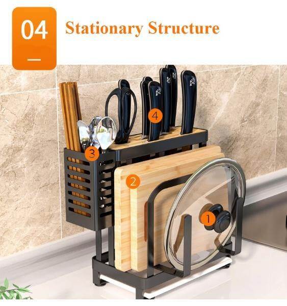 Lisslune | Stainless Steel Kitchen Utensils Organizer Drying Rack