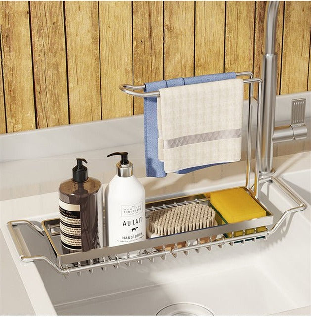 Lisslune | Space Saving Adjustable Shelf for Kitchen Sink