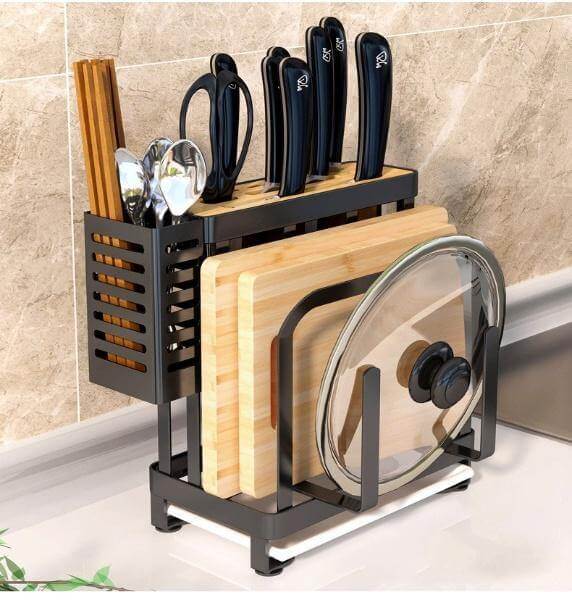 Lisslune | Stainless Steel Kitchen Utensils Organizer Drying Rack