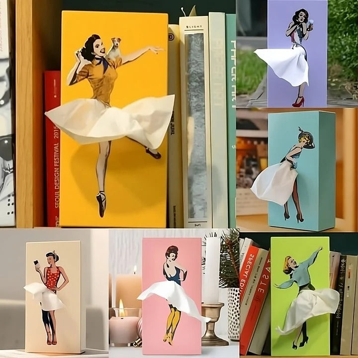 Lisslune | Flying Skirt Tissue Box