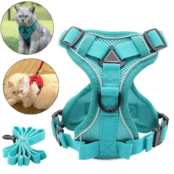 Lisslune | Reflective Cat Harness and Leash Set