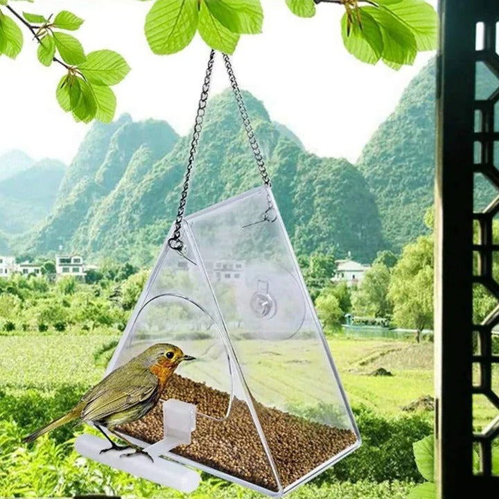Lisslune | Clear Acrylic Hanging Bird Feeder