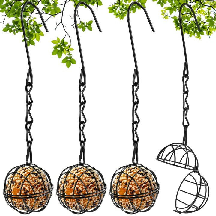 Lisslune | Metal Hanging Bird Feeder Set
