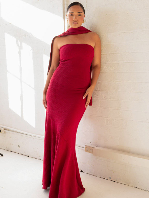 Lisslune | Wrap Hem Scarf Dress