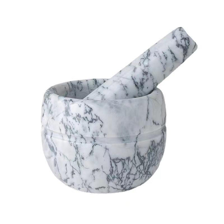 Lisslune | Marble Mortar and Pestle;  
Size: 13*13*9cm;  
Pestle: R5*15cm;