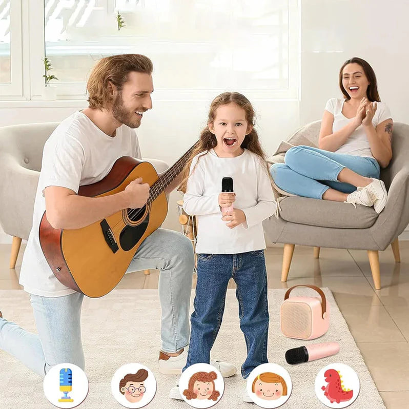 Lisslune | Karaoke Set – Wireless Microphones with Portable Bluetooth Speaker
