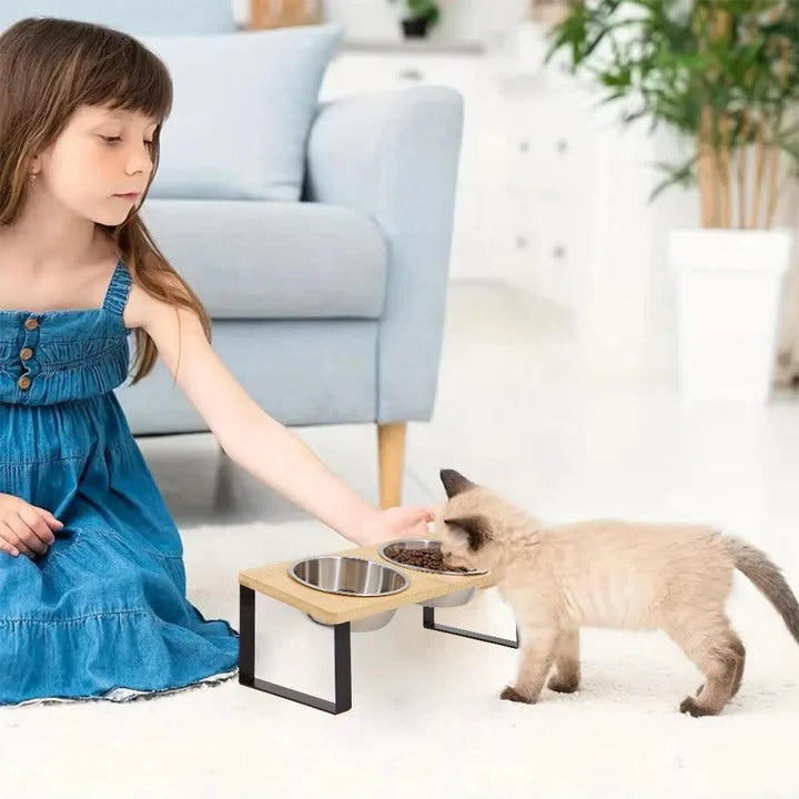 Lisslune | Raised Cat Bowl for Comfortable Feeding