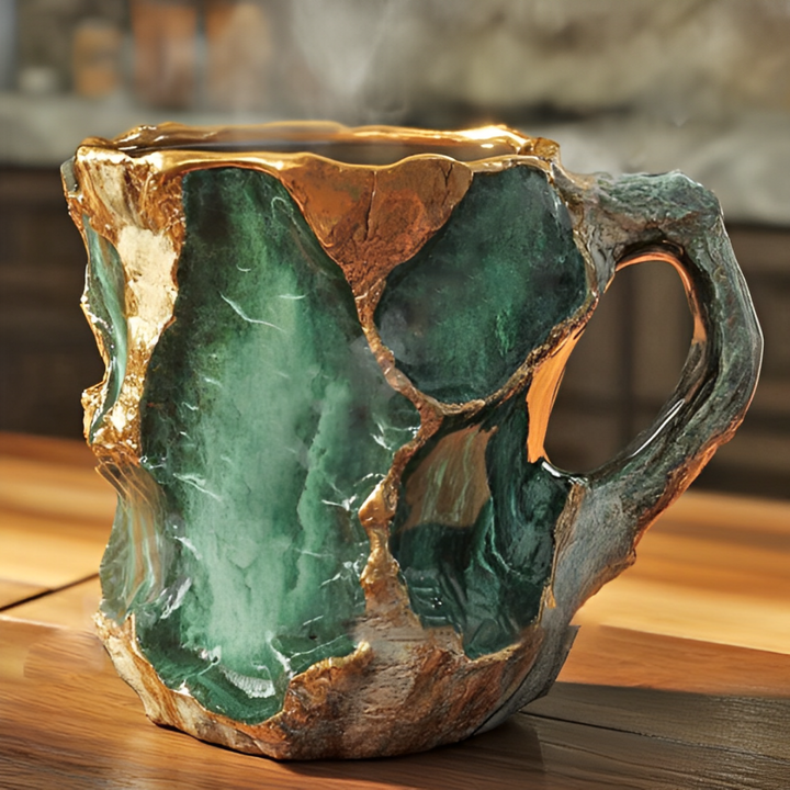 Lisslune | GemCup Crystal Coffee Mug – Elegant 300ml Mineral-Inspired Glass Cup