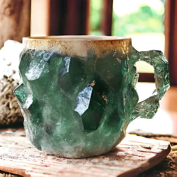 Lisslune | GemCup Crystal Coffee Mug – Elegant 300ml Mineral-Inspired Glass Cup