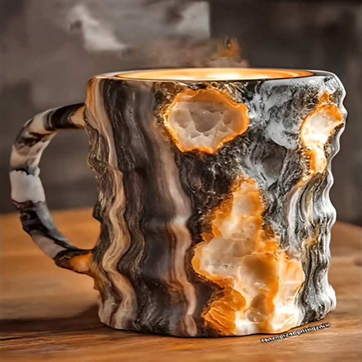 Lisslune | GemCup Crystal Coffee Mug – Elegant 300ml Mineral-Inspired Glass Cup