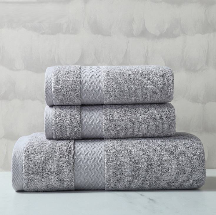 Lisslune | 100% Egyptian Cotton Bath Towel 70x140cm - grey