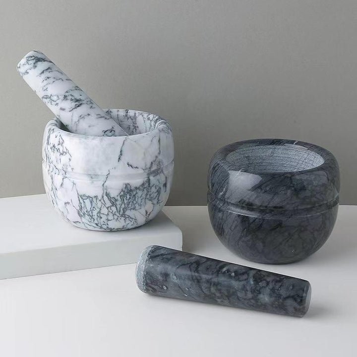 Lisslune | Marble Mortar and Pestle;  
Size: 13*13*9cm;  
Pestle: R5*15cm;