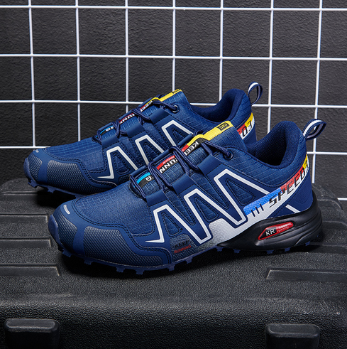 Lisslune | Summit Climber Hiking Boots in Blue and Green