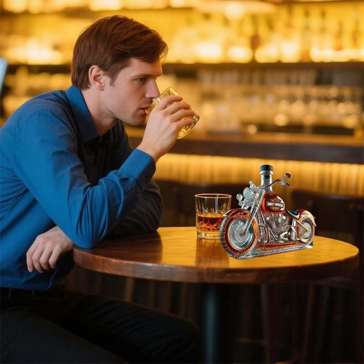 Lisslune | Harley Motorcycle Shaped Whiskey Decanter for Home Bar