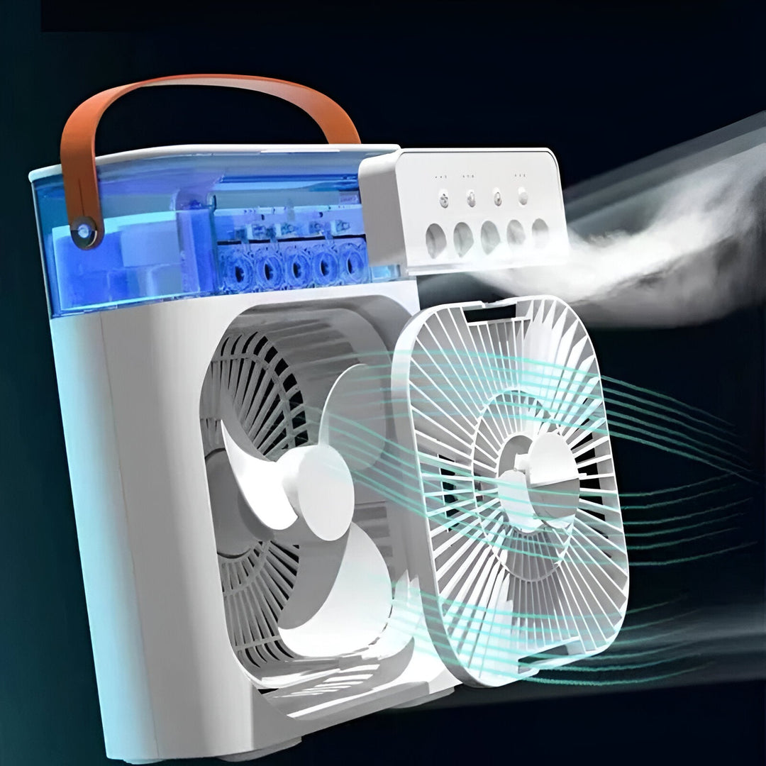 Lisslune | 3-in-1 Air Cooler Humidifier | Portable, Adjustable Fan Speeds & Ideal for Bedrooms, Offices & Small Spaces