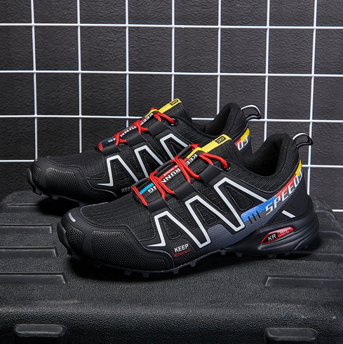 Lisslune | Summit Climber Hiking Boots in Blue and Green