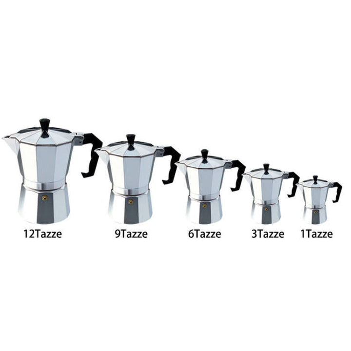 Lisslune | Classic Italian Espresso Maker for the Stove - 12 Cup Moka Pot