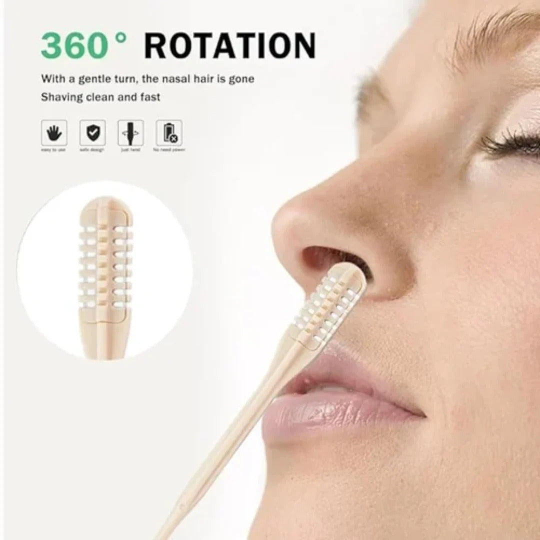 Lisslune | Compact Nose Trimmer with 360° Rotating Head – Precision Grooming for Men and Women