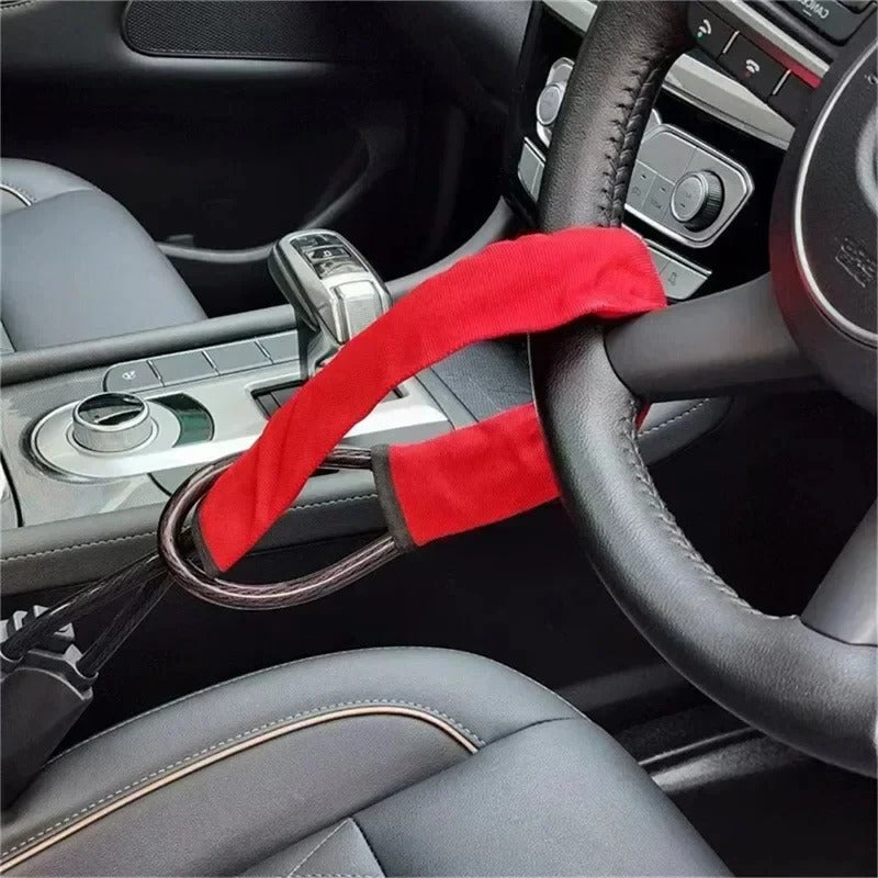 Lisslune | Universal Car Steering Wheel Lock with Seat Belt Security
