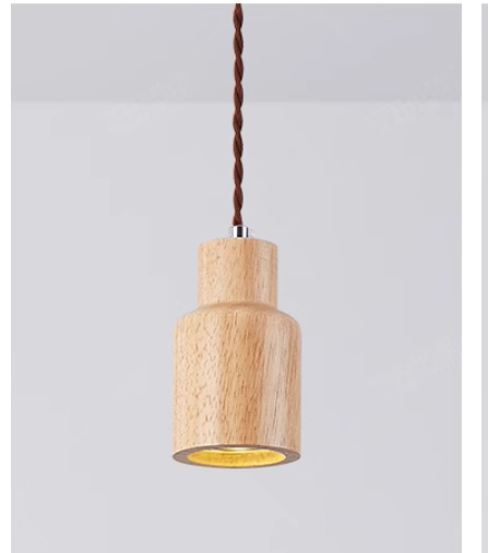 Lisslune | Scandinavian Wooden Pendant Light – Minimalist Design for Living Room and Bedroom | Natural Wood Look