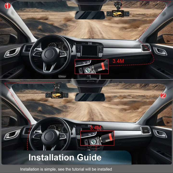 Lisslune | Smart Car Dash Camera System with Night Vision and WiFi