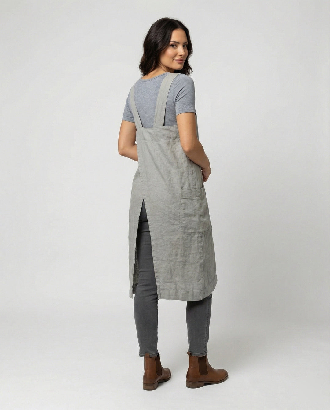 Lisslune | Cotton apron dress with pockets