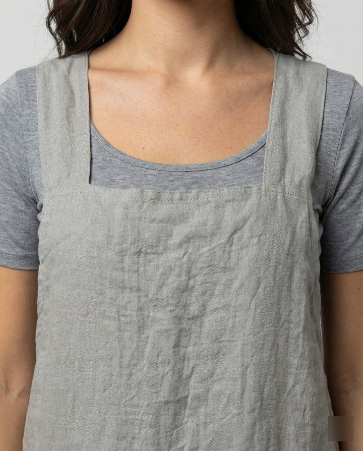 Lisslune | Cotton apron dress with pockets