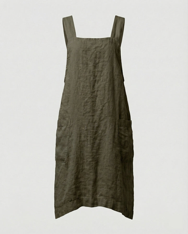 Lisslune | Cotton apron dress with pockets