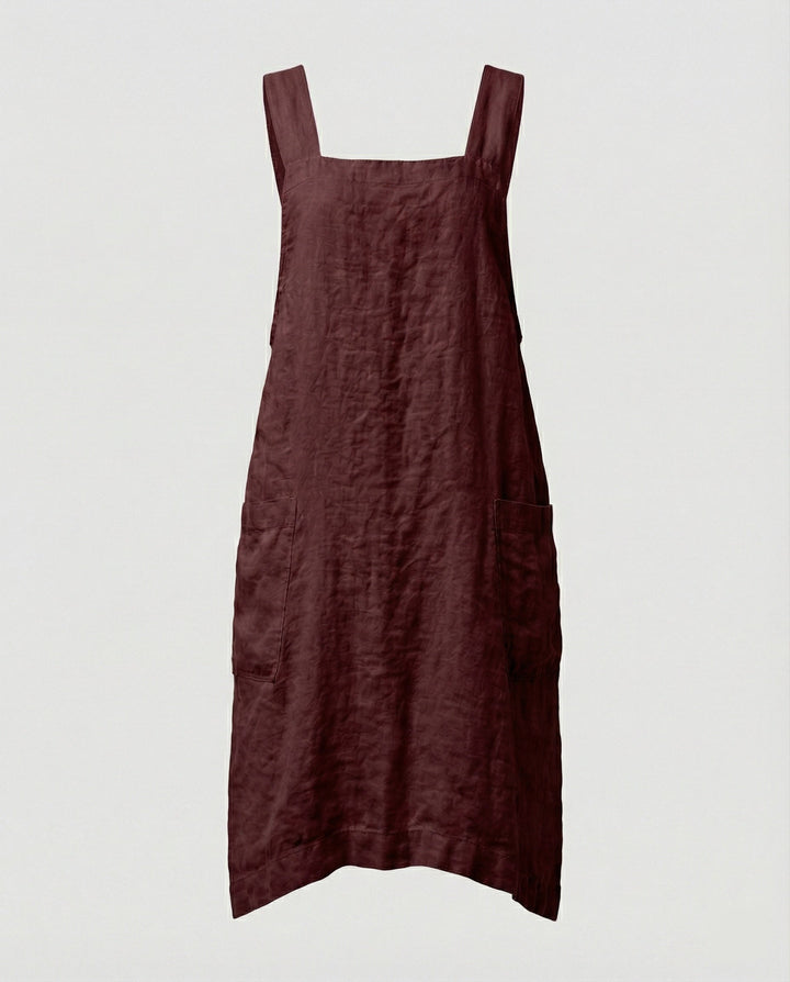 Lisslune | Cotton apron dress with pockets