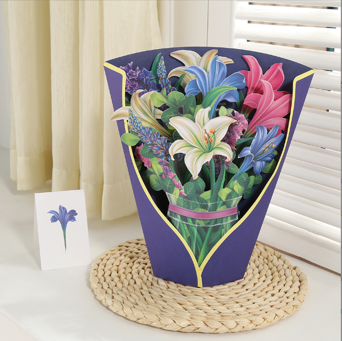 Lisslune | Plastic Pop-up Flower | Incl. Free Gift Cards - Fair