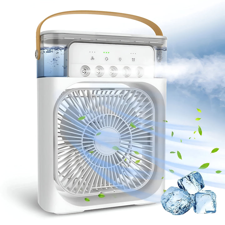 Lisslune | 3-in-1 Air Cooler Humidifier | Portable, Adjustable Fan Speeds & Ideal for Bedrooms, Offices & Small Spaces