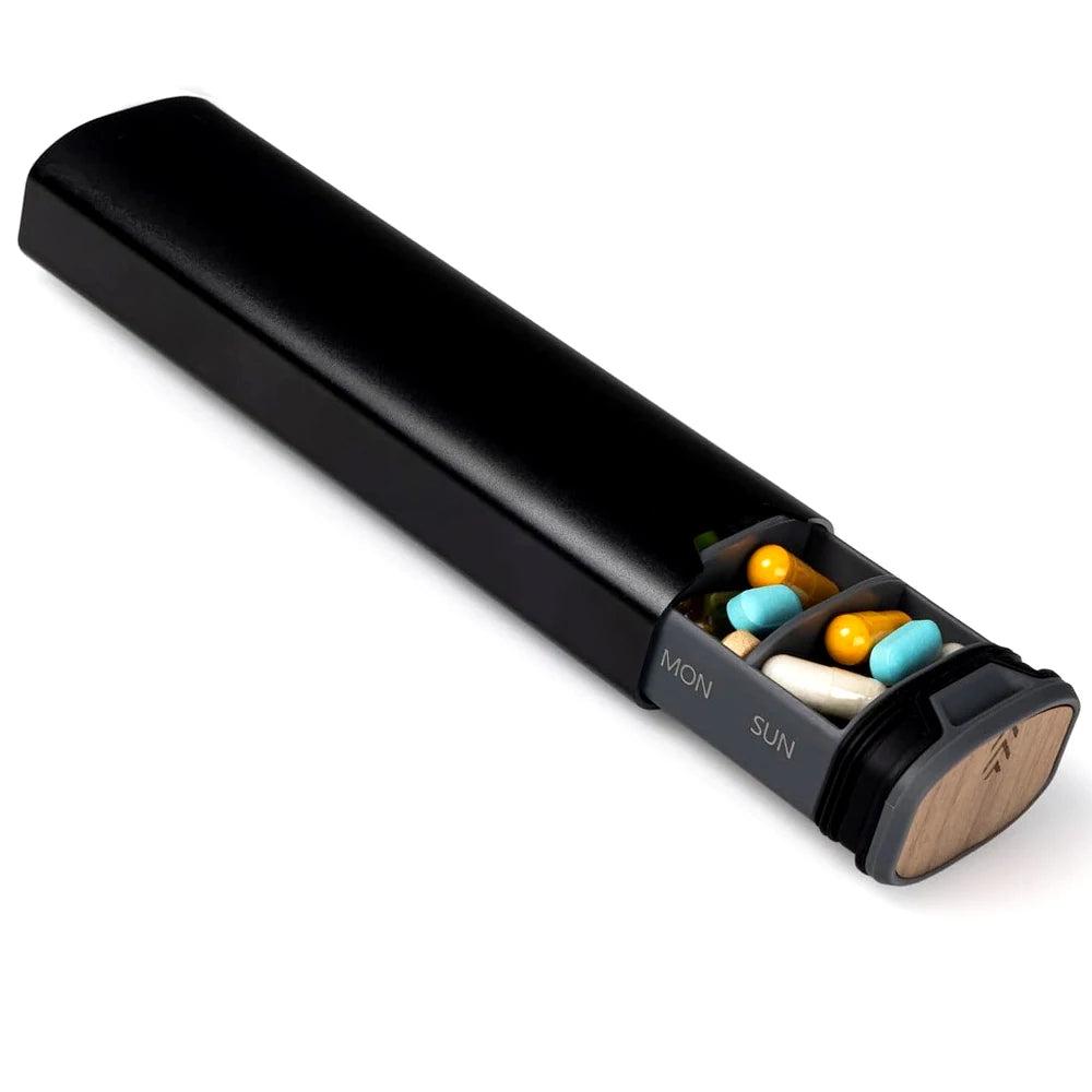Lisslune | Weekly Pill Organizer | Premium Aluminium & Wooden Design for Home, Office & Travel