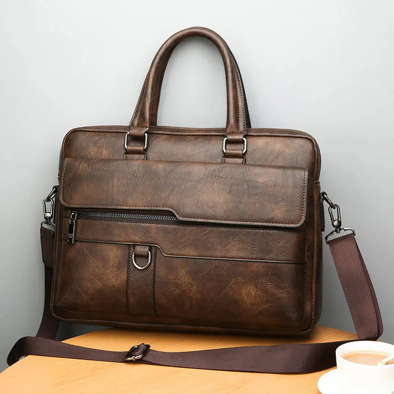 Lisslune | Benedicto – Stylish Genuine Leather Shoulder Bag for Men | Classic Crossbody Satchel for Daily Use