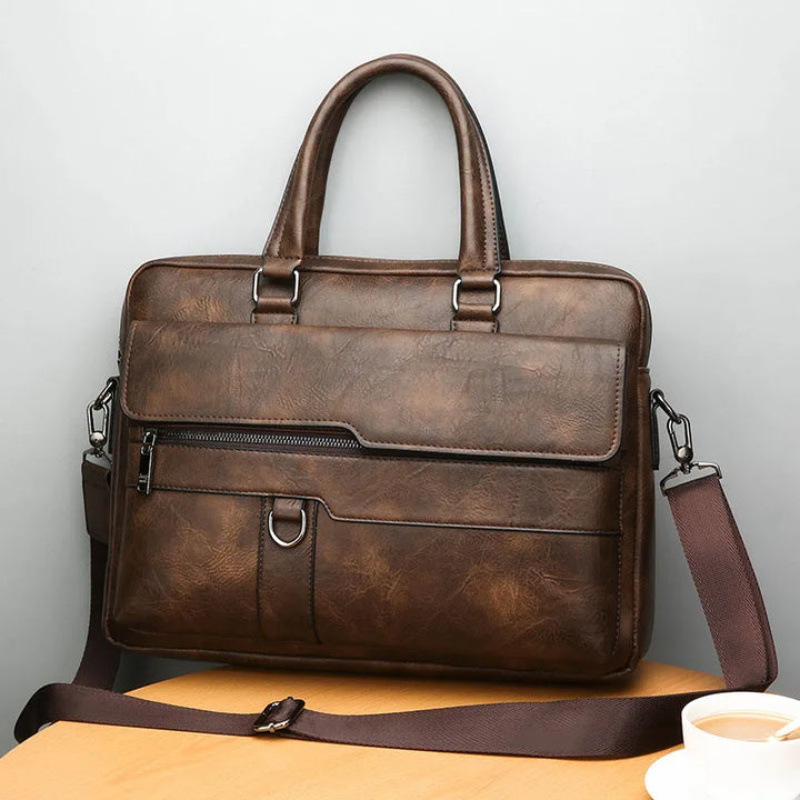 Lisslune | Benedicto – Stylish Genuine Leather Shoulder Bag for Men | Classic Crossbody Satchel for Daily Use