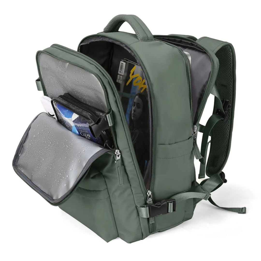 Lisslune | TrekVault Waterproof Backpack: 25L Anti-Theft Design with Laptop Compartment