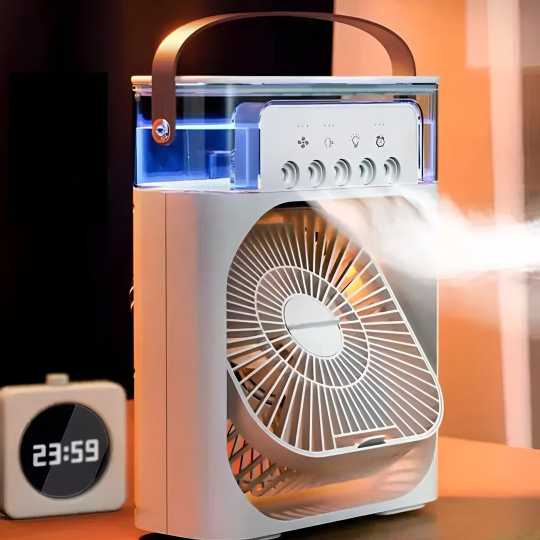 Lisslune | 3-in-1 Air Cooler Humidifier | Portable, Adjustable Fan Speeds & Ideal for Bedrooms, Offices & Small Spaces