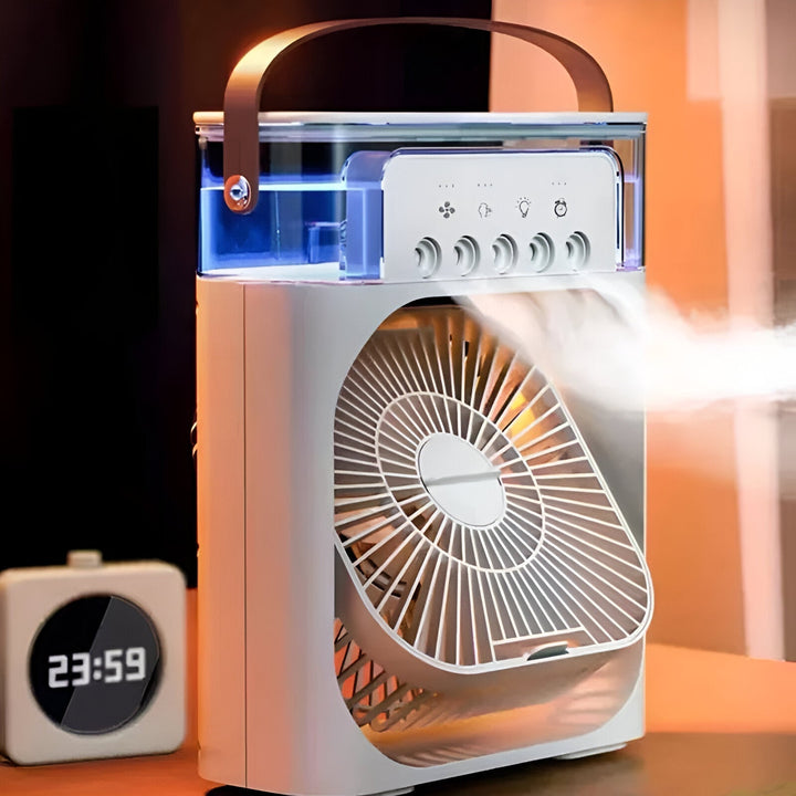Lisslune | 3-in-1 Air Cooler Humidifier | Portable, Adjustable Fan Speeds & Ideal for Bedrooms, Offices & Small Spaces