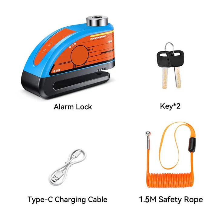 Lisslune | Motorcycle Anti Theft Disc Brake Lock with Motion Alarm