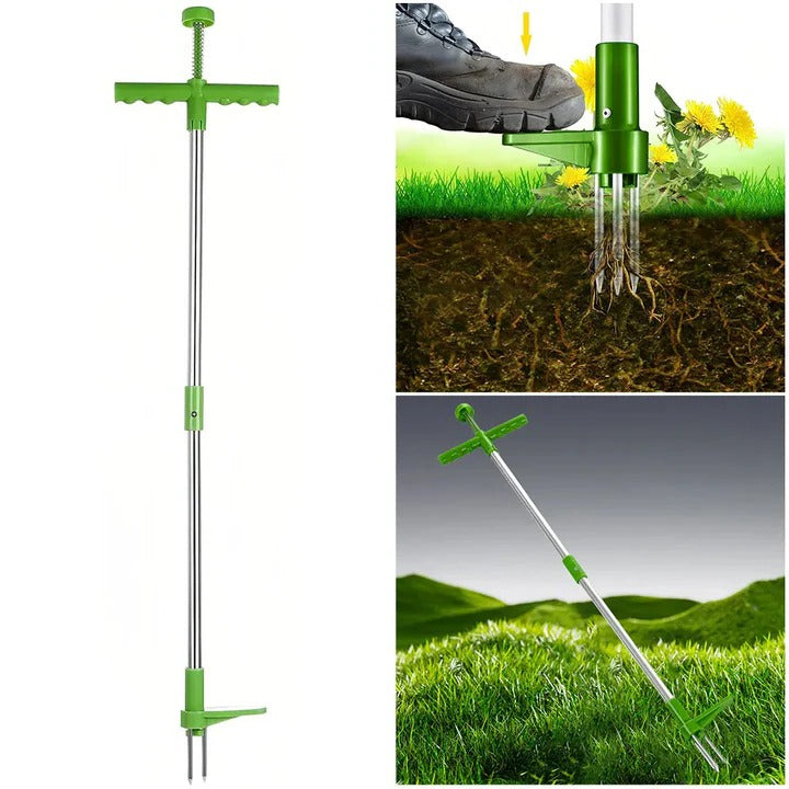 Lisslune | Long Handle Weed Puller Tool with Foot Pedal & Claw Design